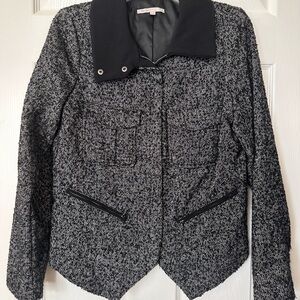 GAP Black and Gray Women's Tweed Blazer